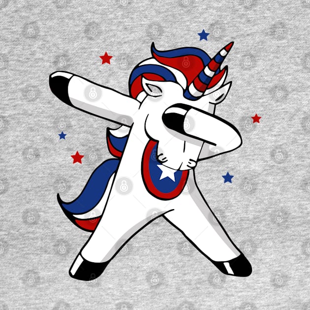 USA Dabbing Unicorn by Bruno Pires